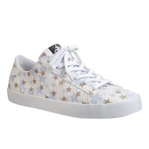OTBT Shoes Court In Star Blue‎ Gold Leather Lace Up Sneakers Comfort Size 6.5M